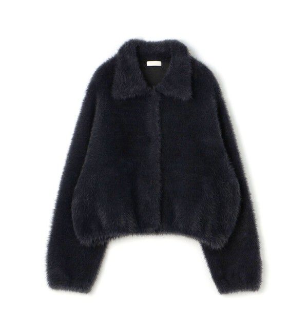 Ballsey「フェザーヤーン ステンカラーカーディガン」|カーディガン|17 チャコールグレー