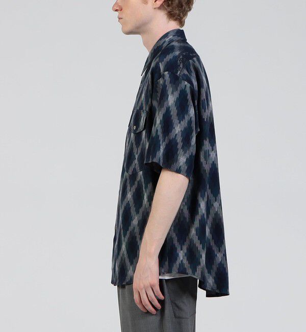 TOMORROWLAND MENS「コットン ダイヤモンドジャガード レギュラーカラーシャツ」|シャツ・ブラウス|