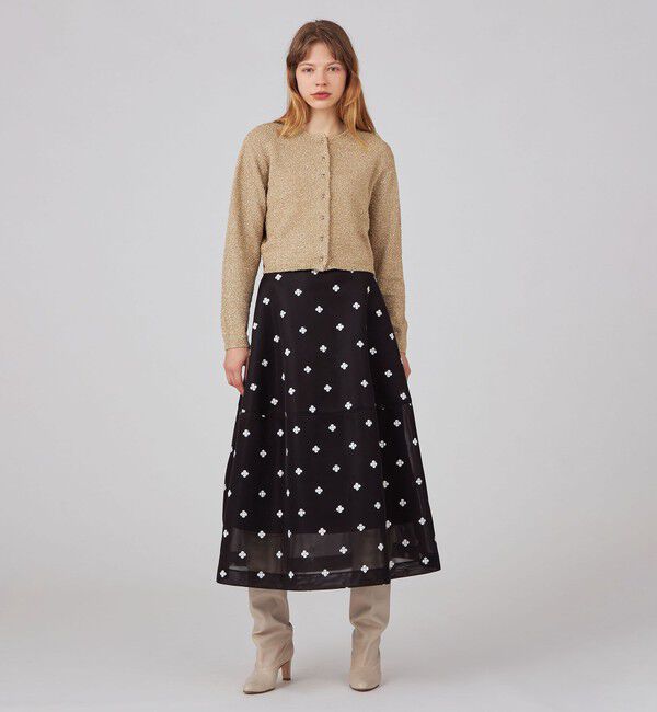 Ballsey「シャイニーメタル クルーネックカーディガン」|ニット・セーター|