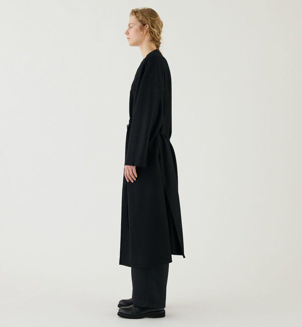 GALERIE VIE「ミルドスムース カラーレスコート」|ノーカラーコート|