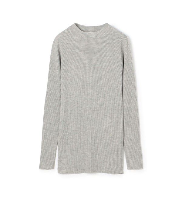GALERIE VIE「プルミエールウールリブ ビルドネックプルオーバー」|ニット・セーター|13 ライトグレー