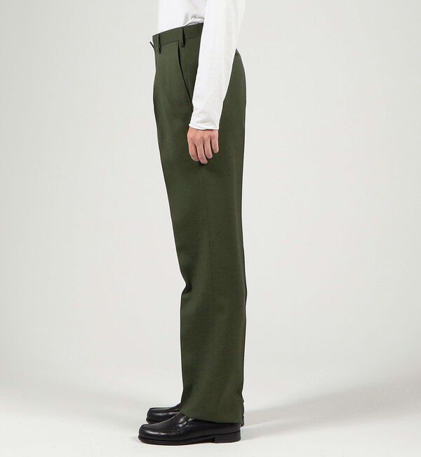 TOMORROWLAND MENS「ペーパーウール イン2プリーツストレートスラックス」|スラックス|