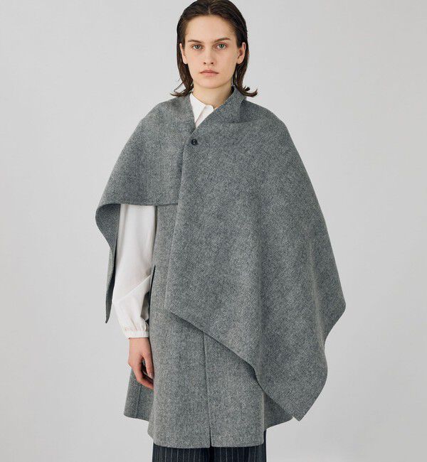 DES PRES「ライトダブルフェイスシャギー ストール付きジレ」|ダウンベスト・ベスト|