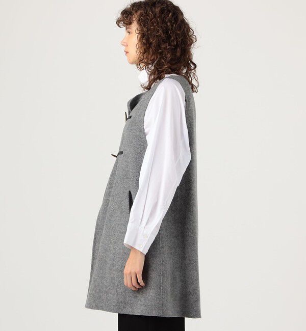 DES PRES「ライトダブルフェイスシャギー ストール付きジレ」|ダウンベスト・ベスト|