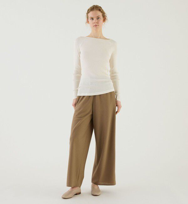 GALERIE VIE「コットンシルクリブ ラウンドネックプルオーバー」|Tシャツ・カットソー|