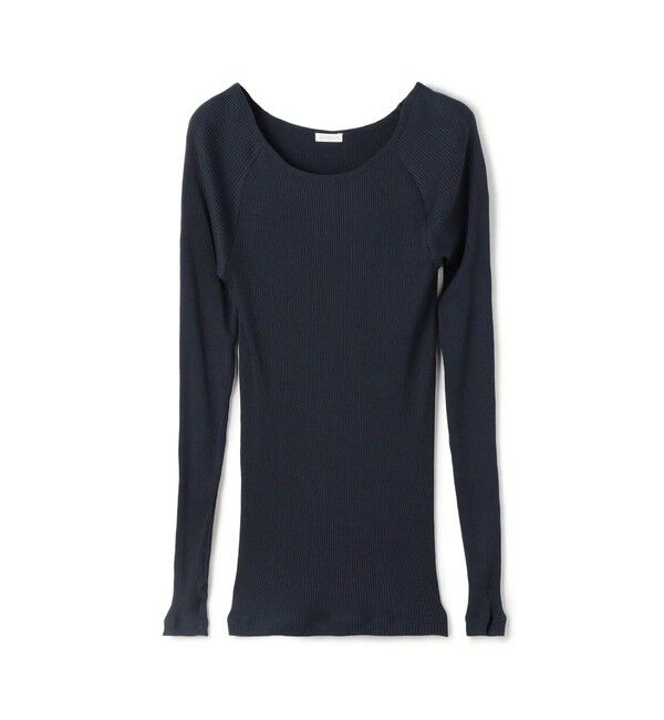 GALERIE VIE「コットンシルクリブ ラウンドネックプルオーバー」|Tシャツ・カットソー|69 ネイビー