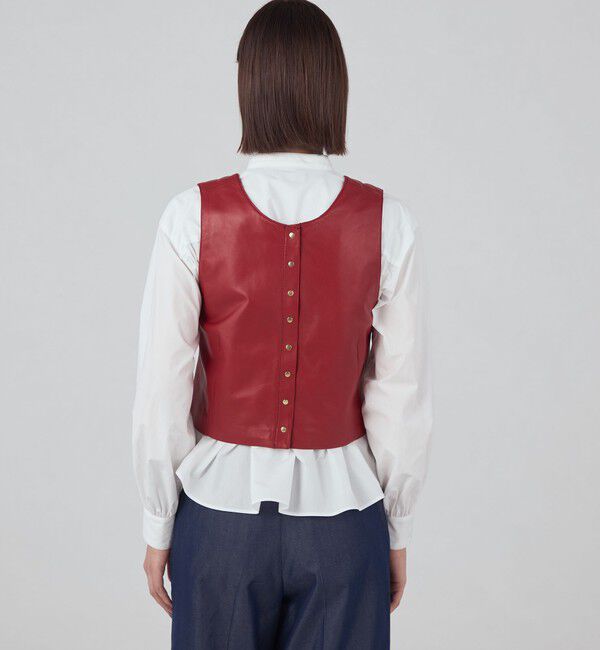 TOMORROWLAND collection「アニリンレザー フロンタブルジレ」|ベスト・ジレ|
