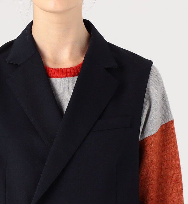 MACPHEE「ウールギャバジン ダブルブレストジレ」|ベスト・ジレ|