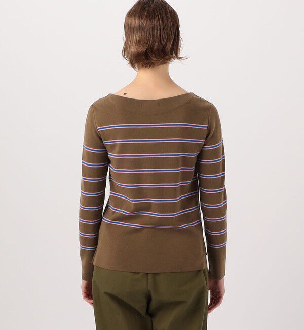 MACPHEE「ウールナイロンボーダー ボートネックプルオーバー」|ニット・セーター|