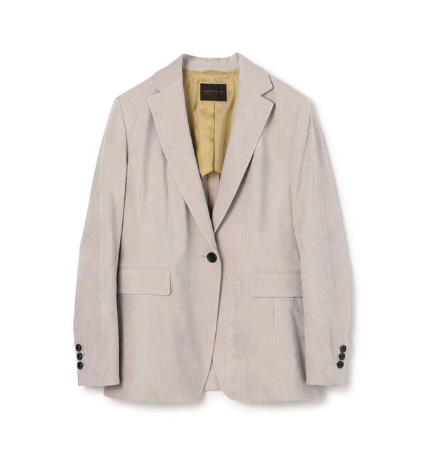 TOMORROWLAND collection「ベッチンシャンブレー ノッチドカラージャケット」|テーラードジャケット|13 ライトグレー