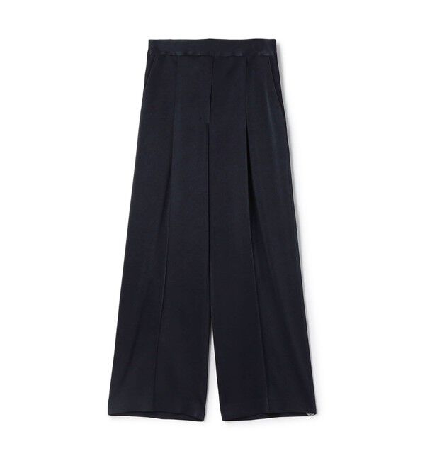 DES PRES「サテンジョーゼット タックワイドパンツ」|スラックス|69 ネイビー