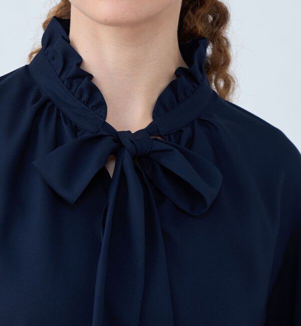 Ballsey「グロスアムンゼン フリルカラーリボンブラウス」|シャツ・ブラウス|