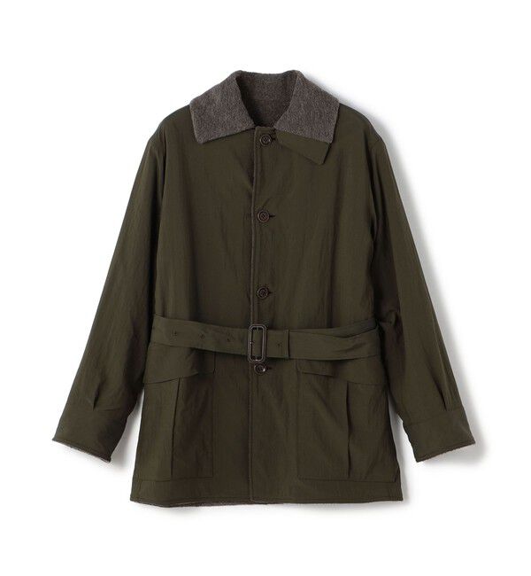 BACCA「レーヨンウール リバーシブルジャケット」|ダッフルコート|58 ダークグリーン系