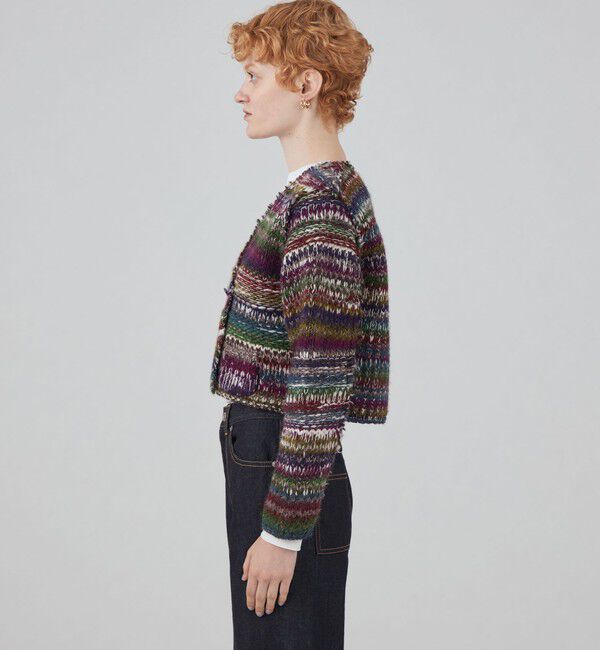 MACPHEE「ニットボンディング クロップドジャケット」|カーディガン|