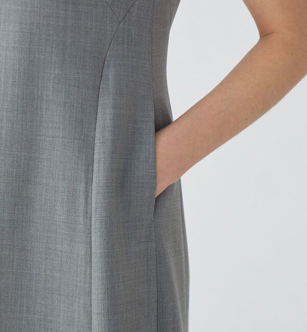 TOMORROWLAND collection「スーパーウールウィーヴ キャップスリーブワンピース」|ワンピース|