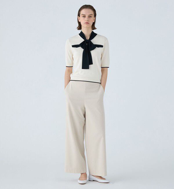 Ballsey「ストレッチタックドット ボウタイプルオーバー」|ニット・セーター|