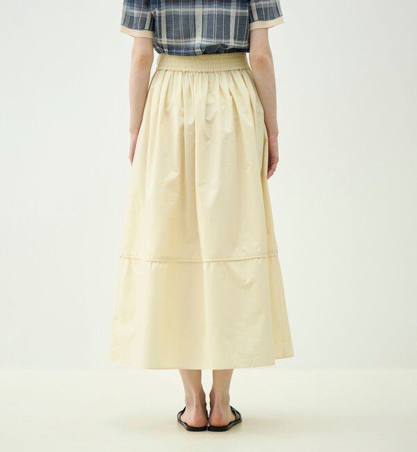 MACPHEE「クリスピータフタ ギャザーマキシスカート」|フレア|