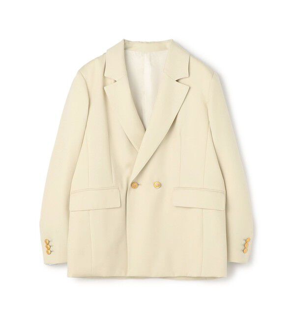 MACPHEE「ウールギャバジン ダブルブレストジャケット」|テーラードジャケット|41 ライトベージュ