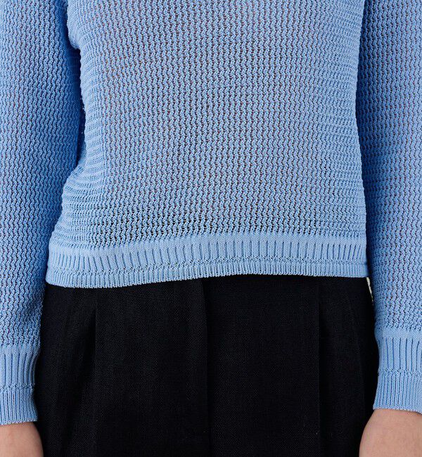 DES PRES「コットンポリエステルコイルヤーン クルーネックプルオーバー」|ニット・セーター|