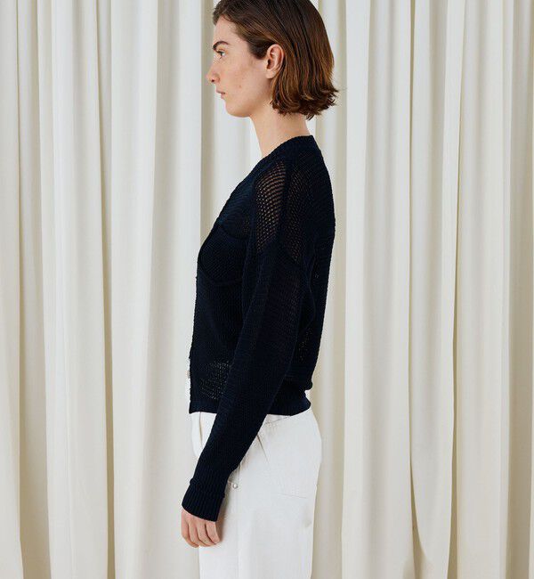 DES PRES「コットンポリエステルコイルヤーン ジップアップカーディガン」|カーディガン|