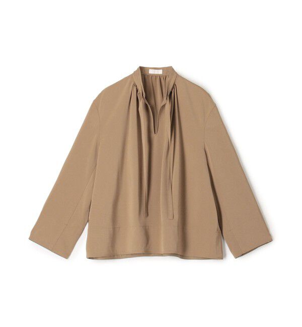 Ballsey「2-wayストレッチ タイ付きスタンドカラーブラウス」|シャツ・ブラウス|43 ベージュ