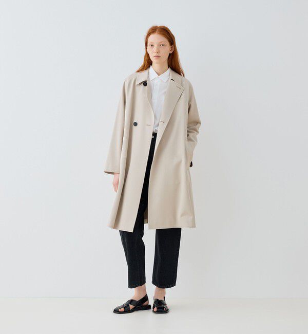 GALERIE VIE「コットンウールギャバジン ロングマリンコート」|ステンカラーコート|