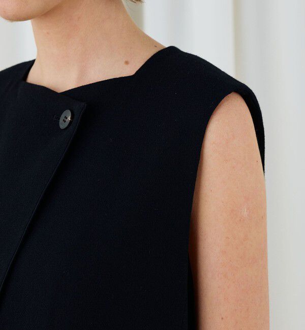 DES PRES「ウールジョーゼット ノースリーブワンピース」|ワンピース|