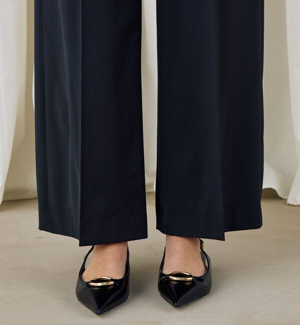 DES PRES「ハイツイストギャバジン ウエストバンド付きパンツ」|スラックス|