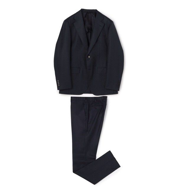 TOMORROWLAND MENS「TRAVELLER ウールシルク シングルブレステッド2Bスーツ E.Zegna」|スーツ|67 ダークブルー