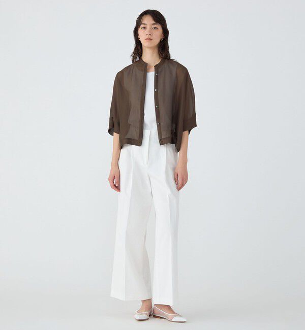 TOMORROWLAND collection「【一部WEB先行予約】シアーオーガンジー シースルーブラウス」|シャツ・ブラウス|