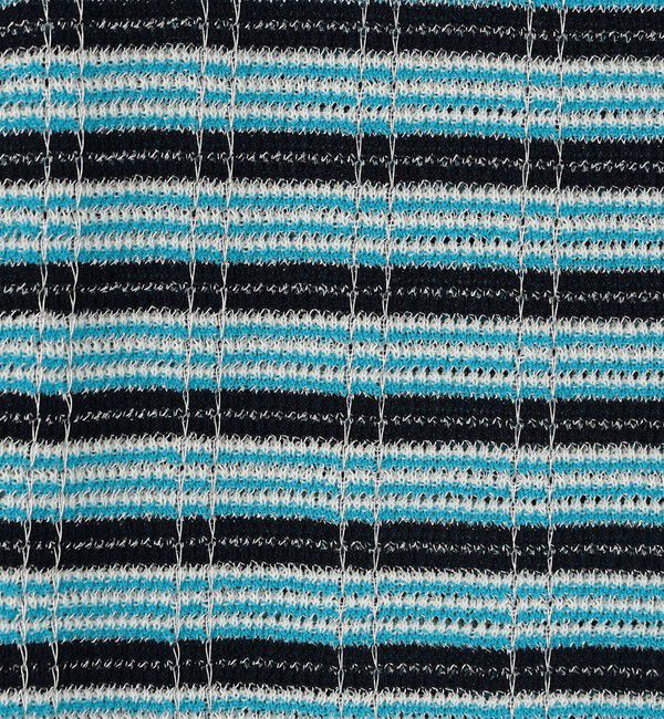 MACPHEE「コットンナイロンラメチェック ポロプルオーバー」|ニット・セーター|