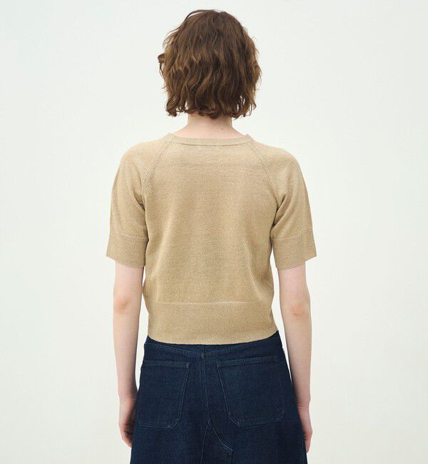 MACPHEE「プレーンリネン ハーフスリーブプルオーバー」|ニット・セーター|