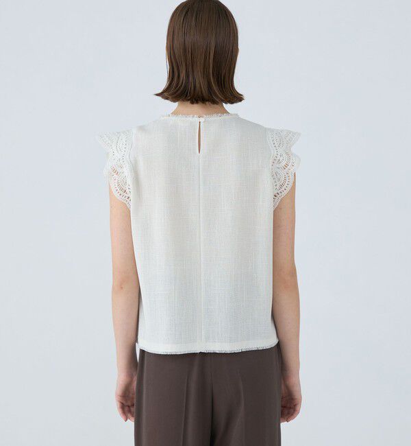 Ballsey「ポリエステルレーヨンカラミ レーススリーブブラウス」|シャツ・ブラウス|