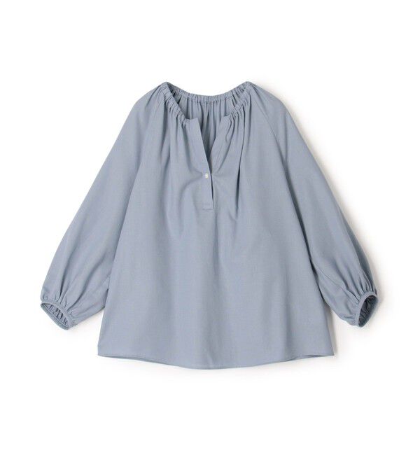 Ballsey「クリスタルコットン スキッパーブラウス」|シャツ・ブラウス|63 ライトブルー