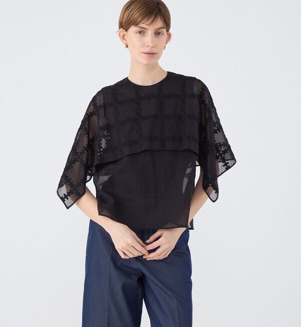 TOMORROWLAND collection「クロスフルール パーサーカラープルオーバー」|シャツ・ブラウス|