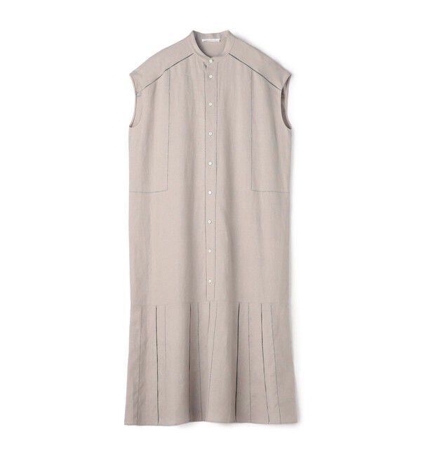 GALERIE VIE「リブコンビフレンチリネン フレンチスリーブワンピース」|ワンピース|15 グレー