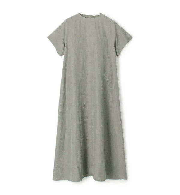 GALERIE VIE「リネンキュプラシルクコンパクト クルーネックワンピース」|ワンピース|53 グリーン
