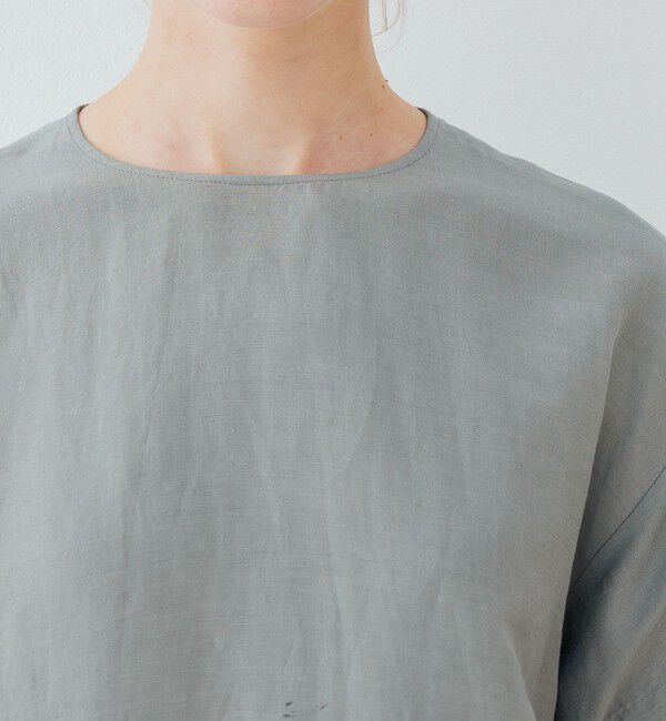 GALERIE VIE「リネンキュプラシルクコンパクト クルーネックワンピース」|ワンピース|