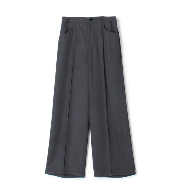 GALERIE VIE「シルキートリコチン ストレートパンツ」|その他|17 チャコールグレー