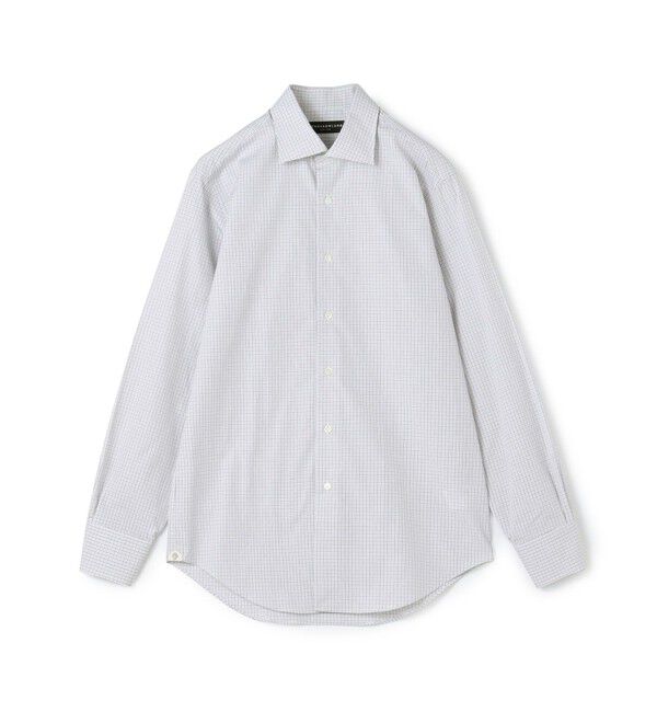 TOMORROWLAND MENS「コットン ワイドスプレッドカラー チェックドレスシャツ」|シャツ・ブラウス|16 グレー系