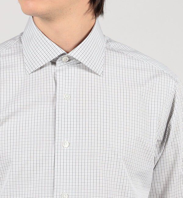 TOMORROWLAND MENS「コットン ワイドスプレッドカラー チェックドレスシャツ」|シャツ・ブラウス|