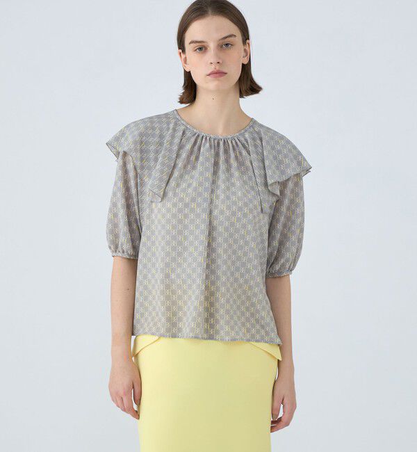 Ballsey「BBタイポグラフィプリント フロンタブルブラウス」|シャツ・ブラウス|