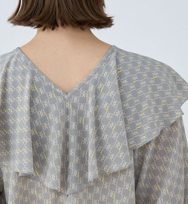 Ballsey「BBタイポグラフィプリント フロンタブルブラウス」|シャツ・ブラウス|