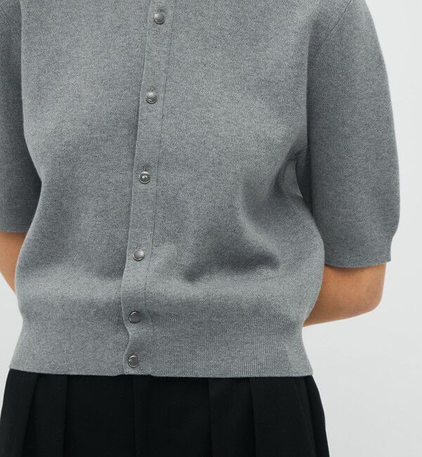 CABaN「コットンカシミヤ パールポロカーディガン」|カーディガン|