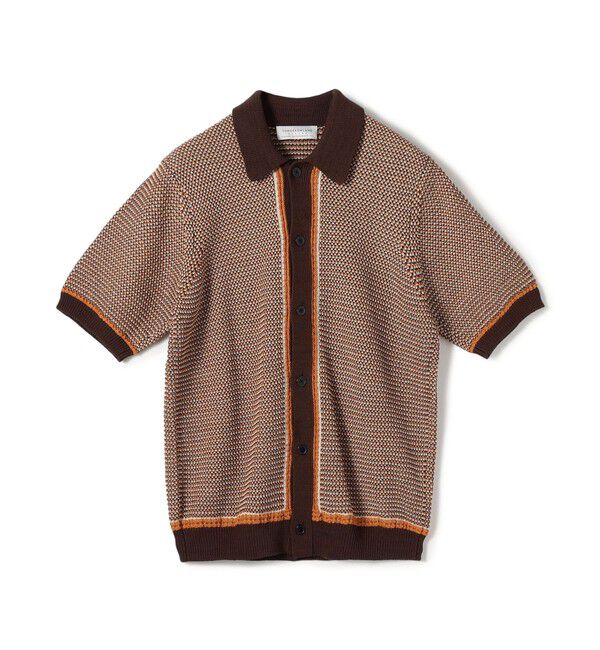 TOMORROWLAND MENS「TOMORROWLAND Tricot マーセライズコットン ハーフスリーブニット」|ニット・セーター|48 ブラウン系