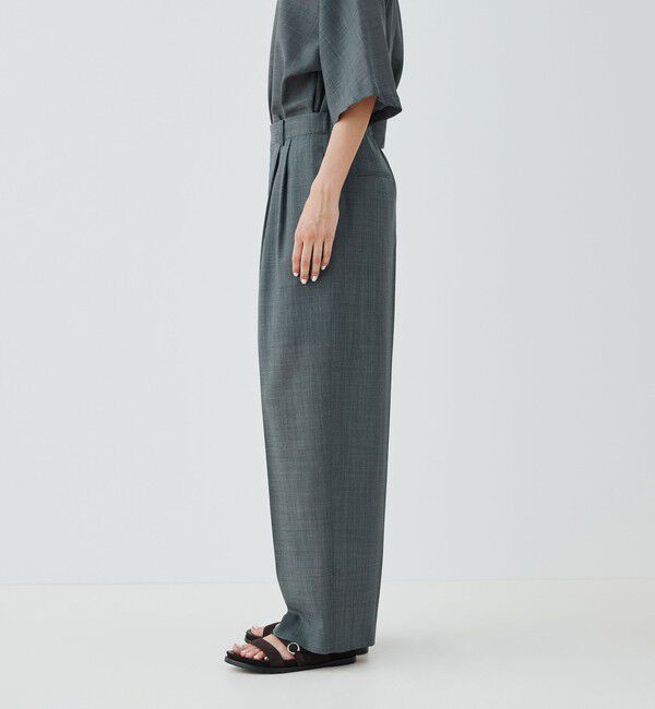 GALERIE VIE「エアリークレープ ツータックパンツ」|スラックス|