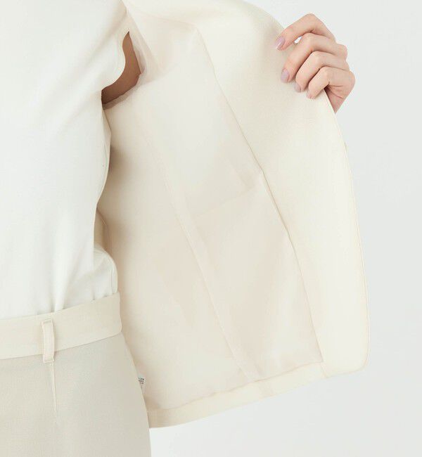Ballsey「ドライメッシュストレッチ Vカラー1Bジャケット」|ノーカラージャケット|