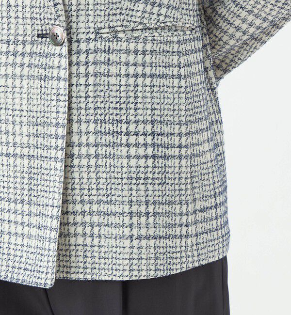TOMORROWLAND collection「シャドーグレンチェック ダブルブレストライトジャケット」|テーラードジャケット|