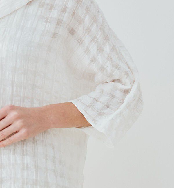 GALERIE VIE「 シアーチェック ワイドシャツ」|シャツ・ブラウス|