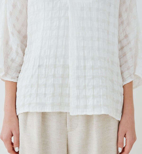 GALERIE VIE「 シアーチェック ワイドシャツ」|シャツ・ブラウス|